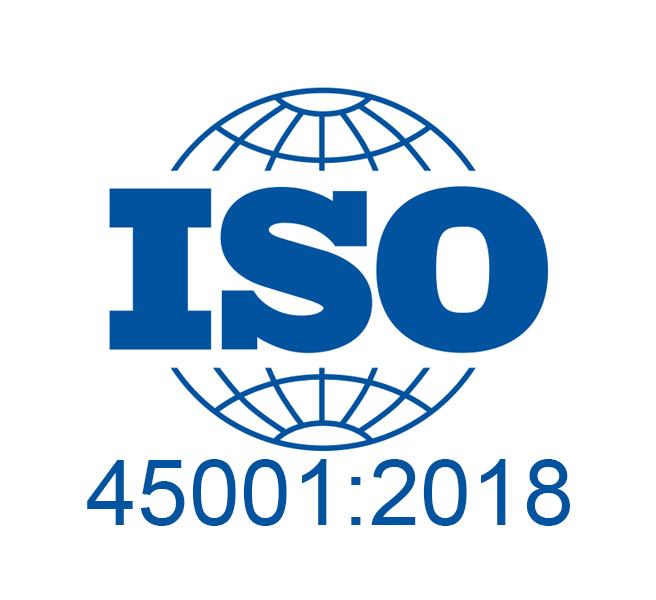 Logo certificazione ISO 45001:2018 sicurezza